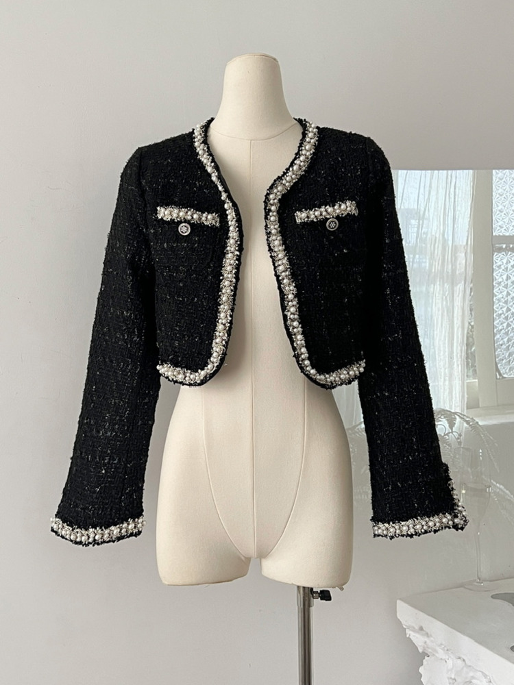 Wool Coat Peacoat - Damskie krótkie kurtki i sukienki w