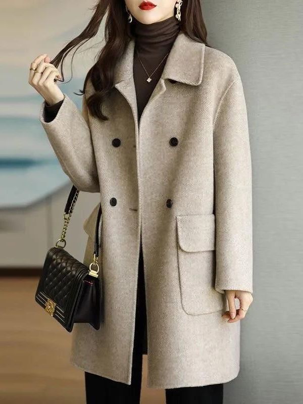 Stylowy, średniej długości weł – Wool Coat Peacoat recenzja i cena
