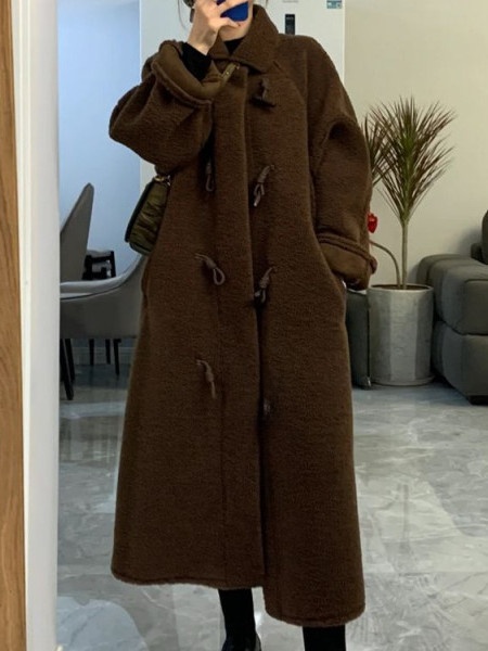 Długi, gruby, zimowy płaszcz z – Wool Coat Peacoat recenzja i cena