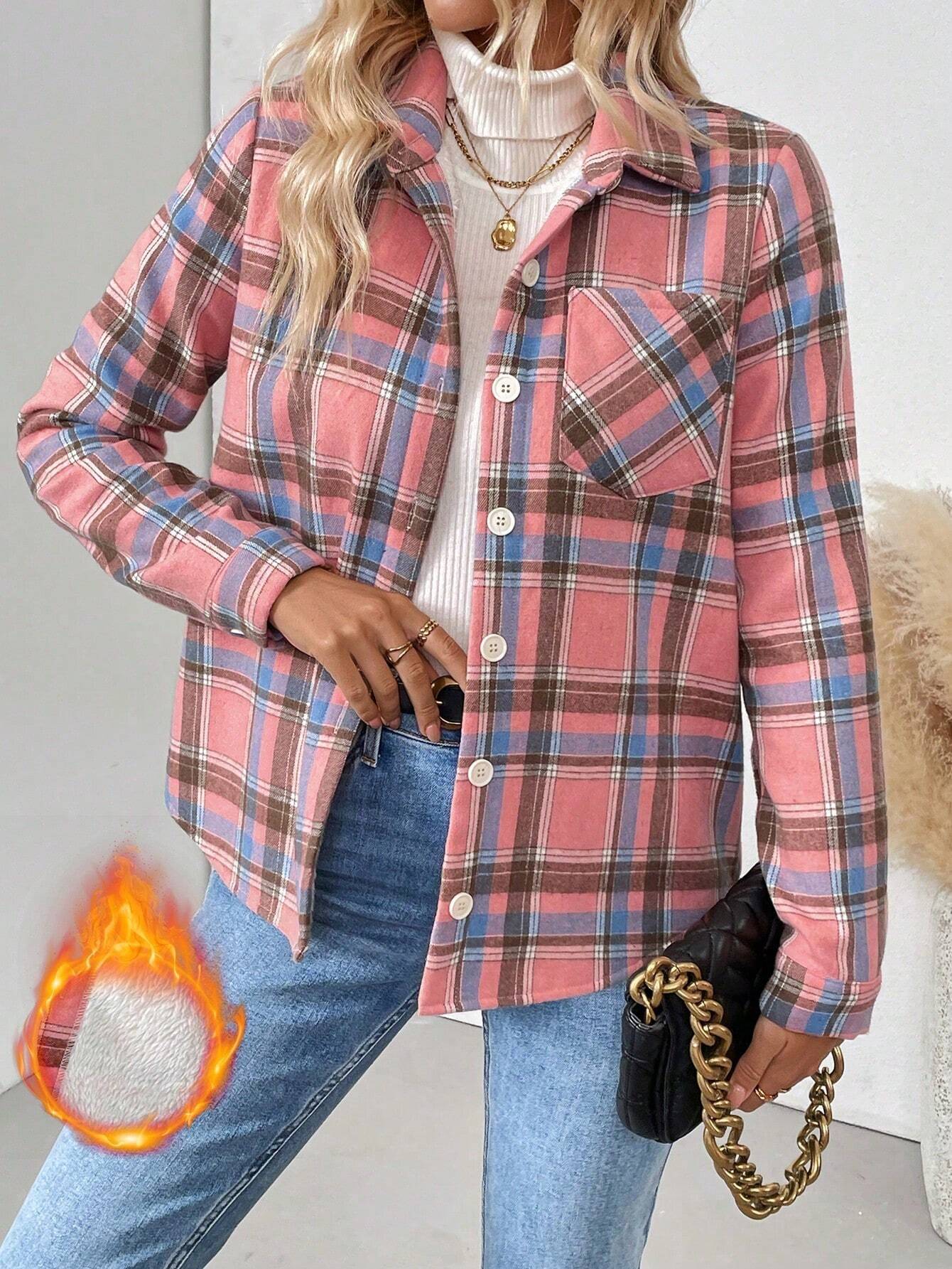 Damska koszulowa kurtka w krat – Flannel Shirt Lined recenzja i cena